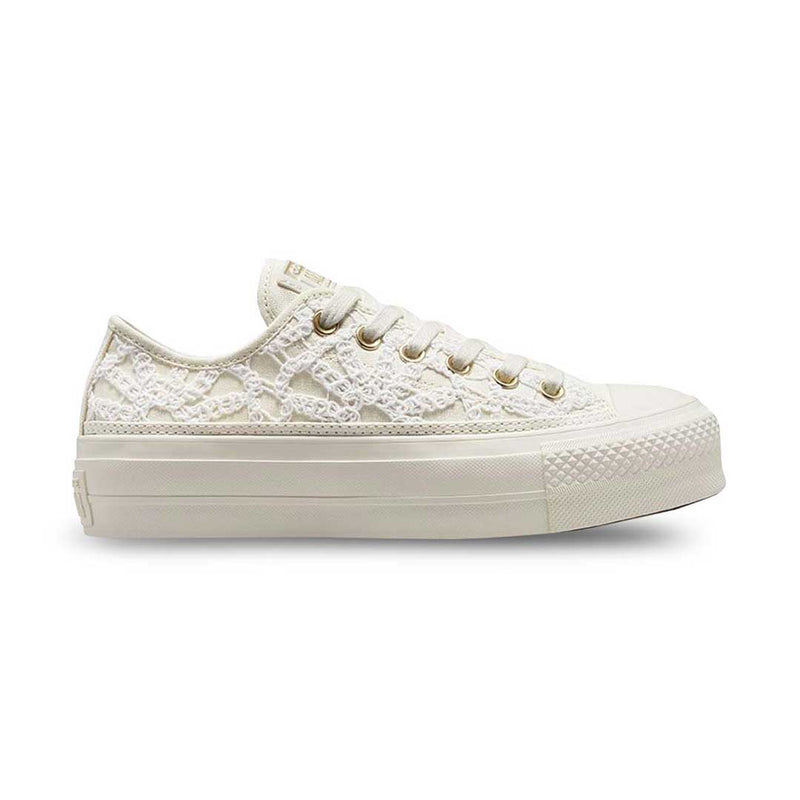 Converse white all clearance star clean lift trainers