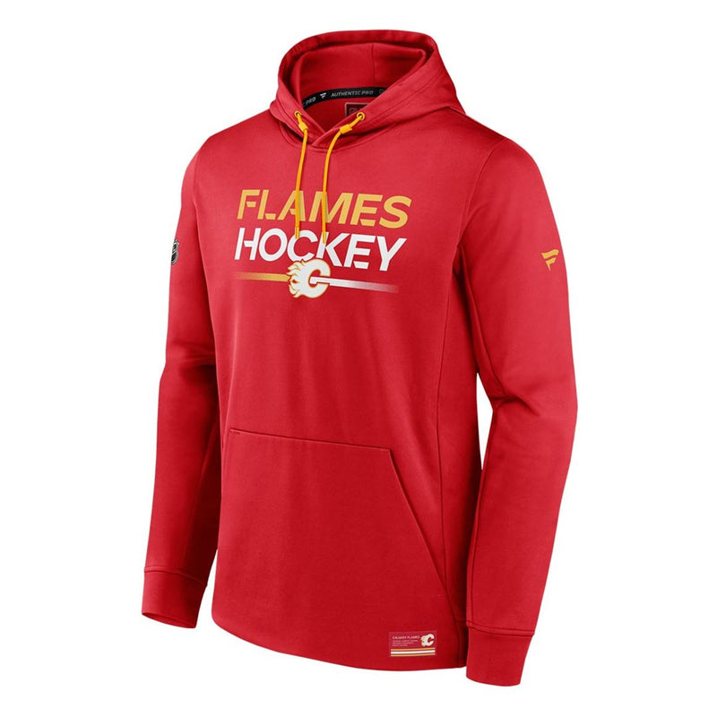 Fanatics Men s Calgary Flames Authentic Pro Rink Poly Fleece Hoodie SVP Sports