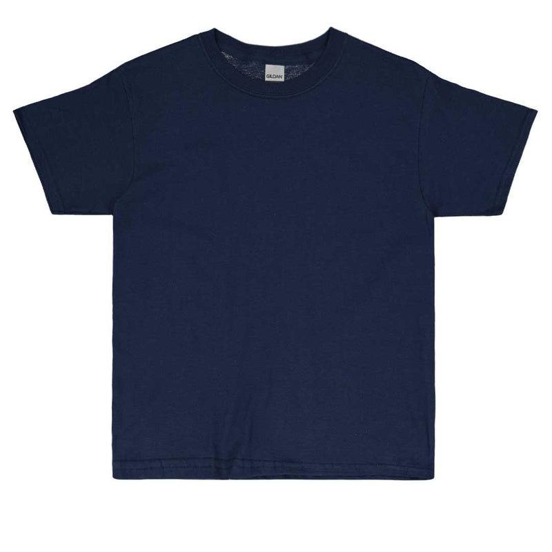 Navy round on sale neck t shirt