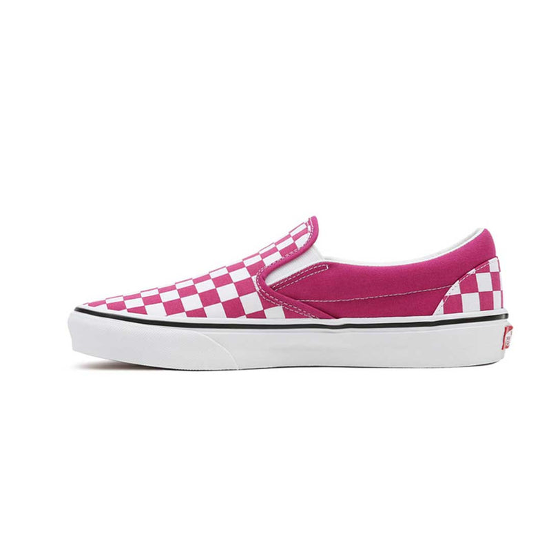 Hot pink sales checkerboard vans