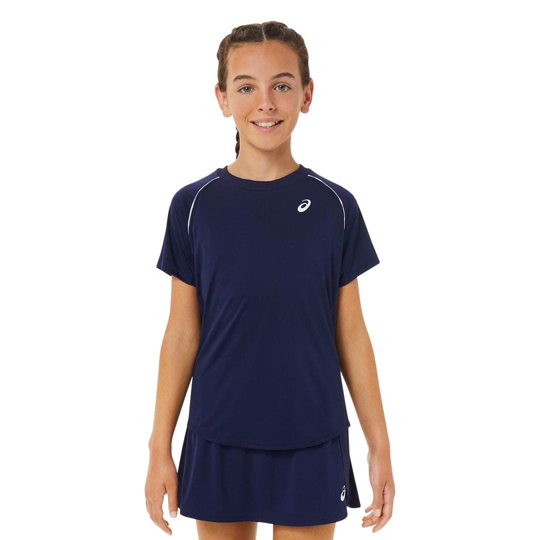 Asics Girls Junior Tennis Short Sleeve T Shirt 2044A030 400 SVP Sports