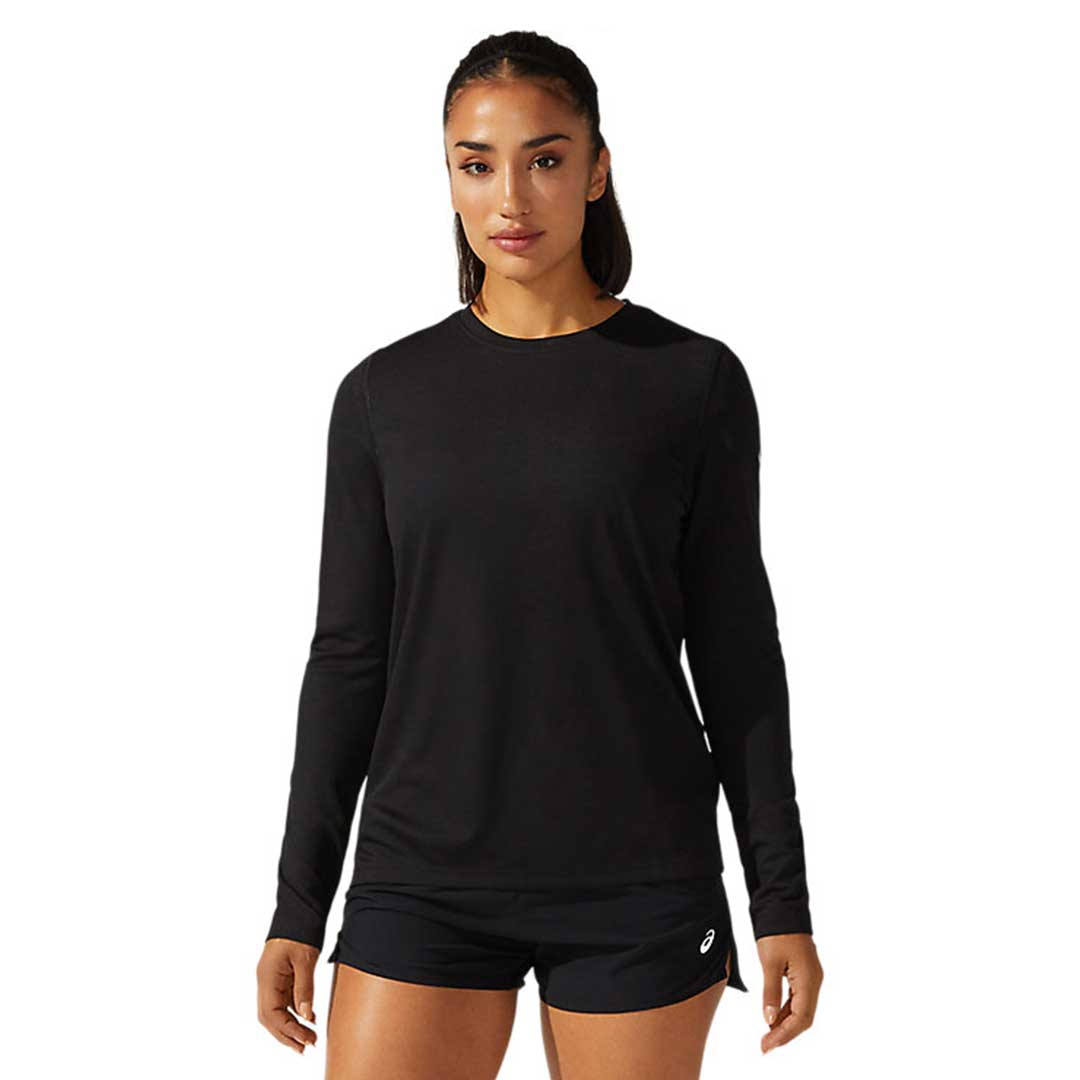 Asics Women s Ready Set II Long Sleeve Top 2012B468 001 Black XS