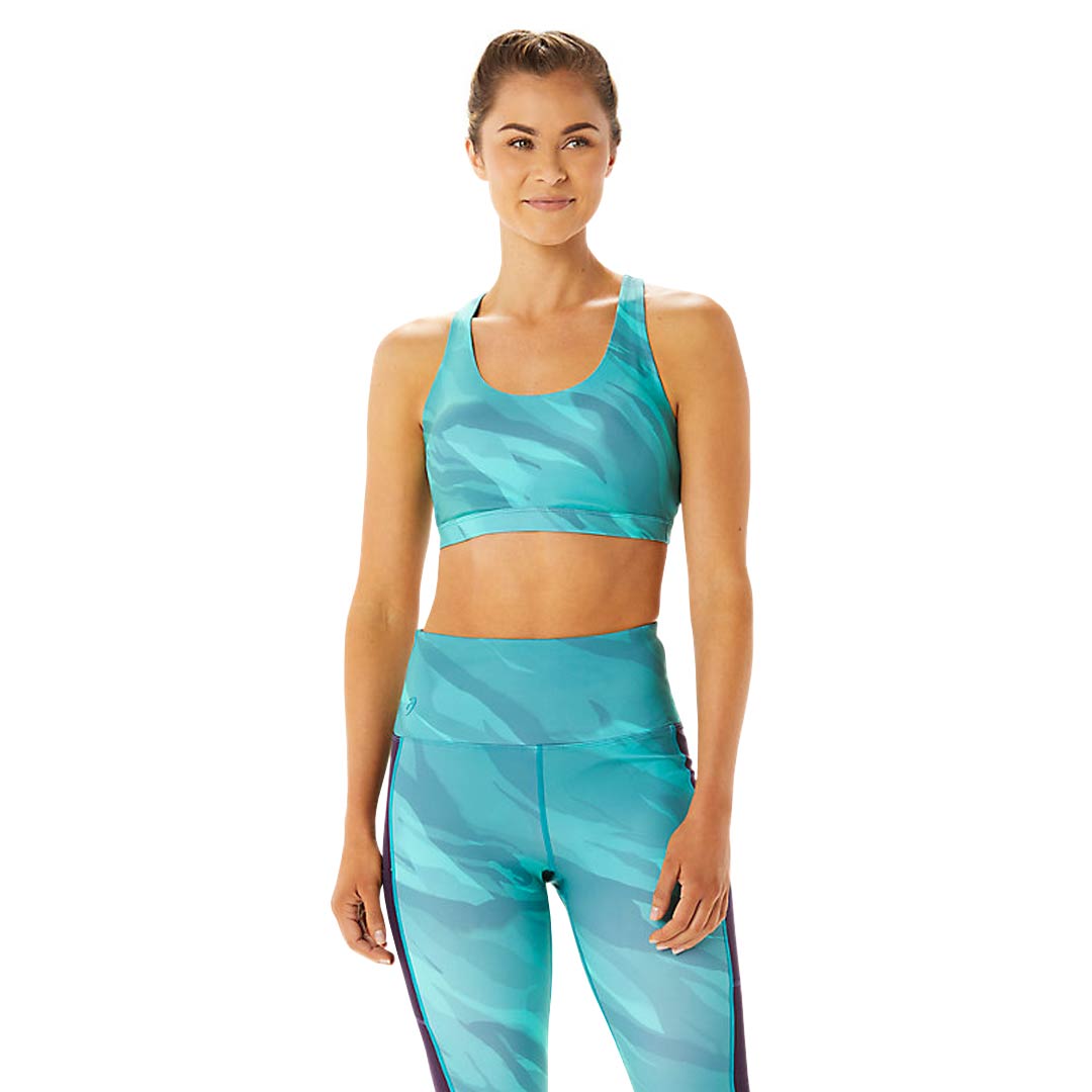 Asics Women s Training Graphic Sports Bra 2032C422 300 Teal XS