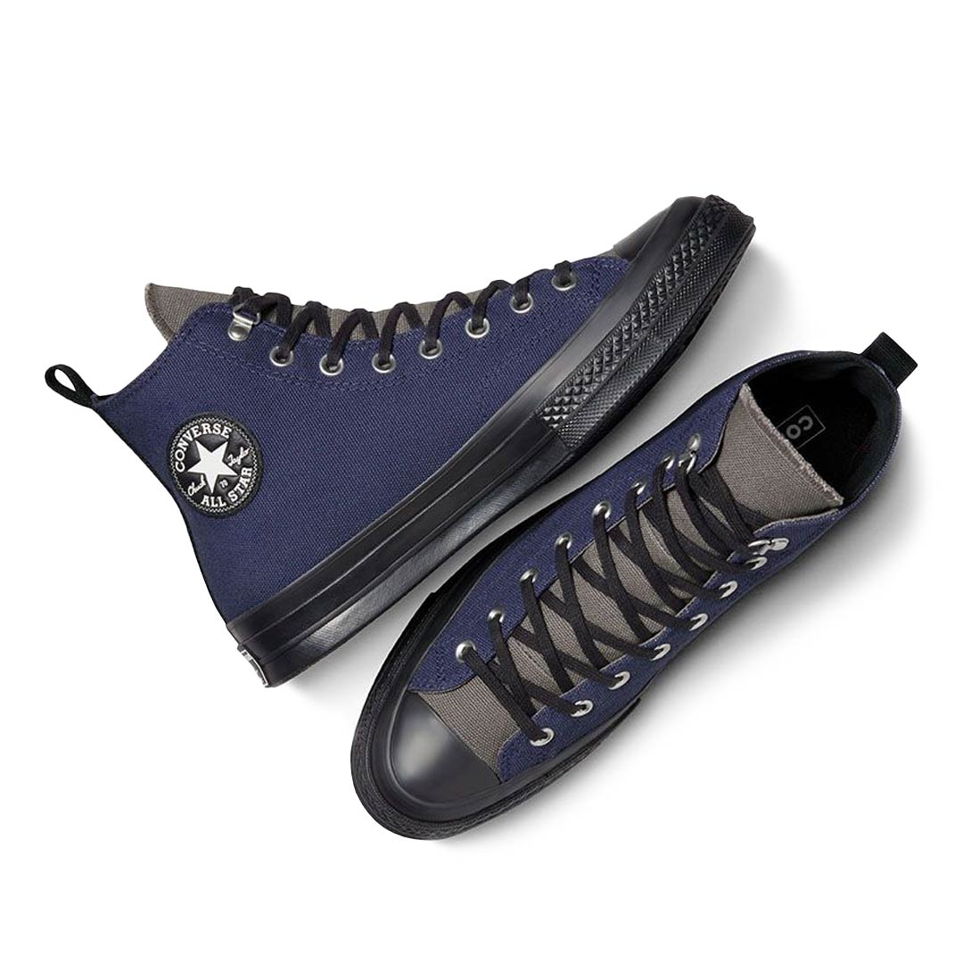 Blue leather converse hotsell