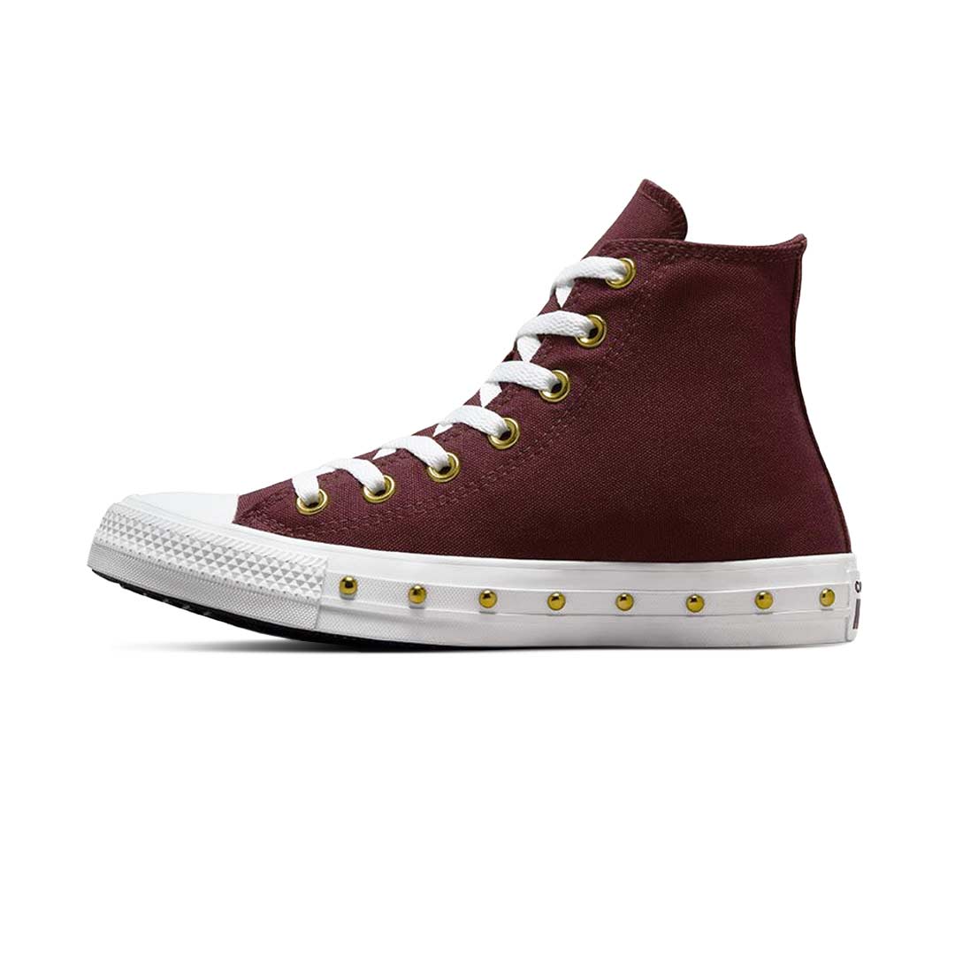 Converse Chuck Taylor Hi All Star Studded in Bordeaux White Gold