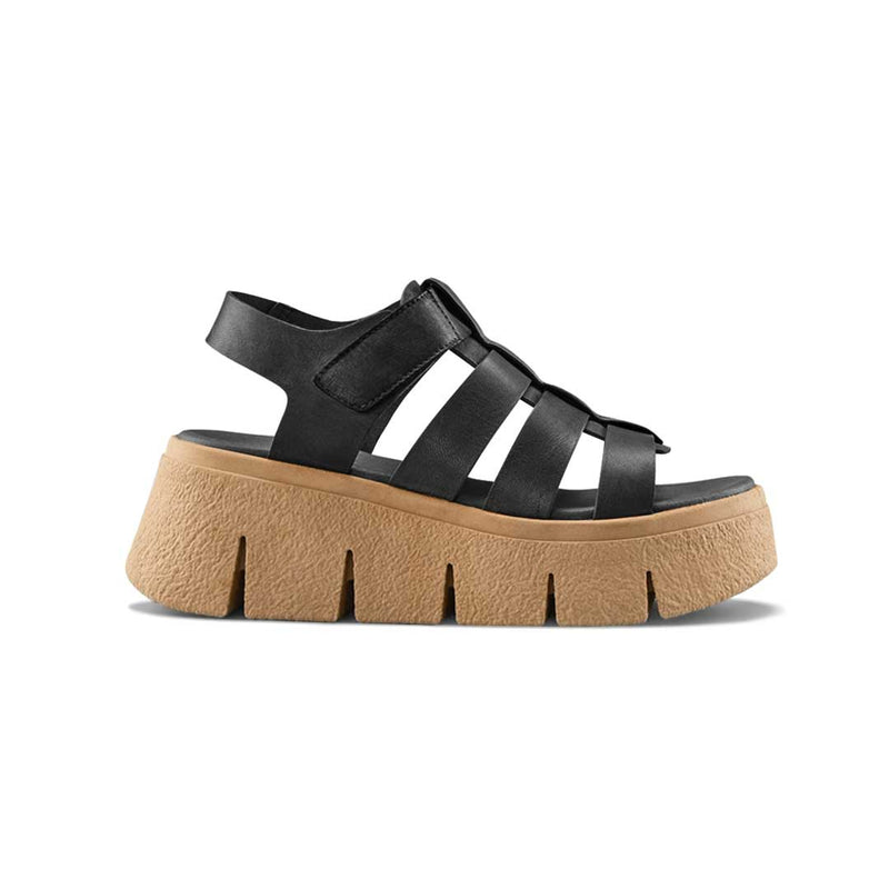 Cougar - Women's Antony Luxmotion Leather Wedge Sandals (ANTONY-BLK)