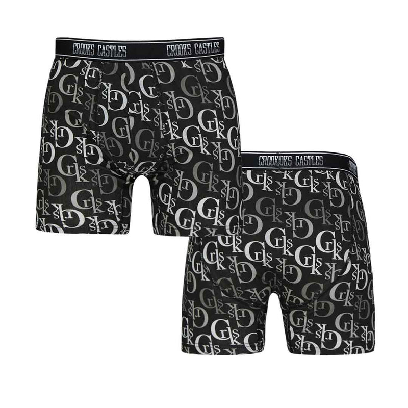 Crooks &amp; Castles - Lot de 3 boxers pour hommes (UMCC036-TGR) 