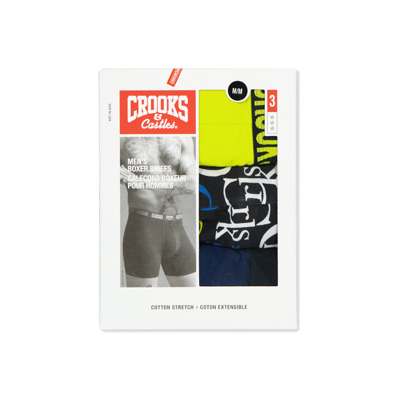 Crooks &amp; Castles - Lot de 3 boxers pour hommes (UMCC038-SS) 