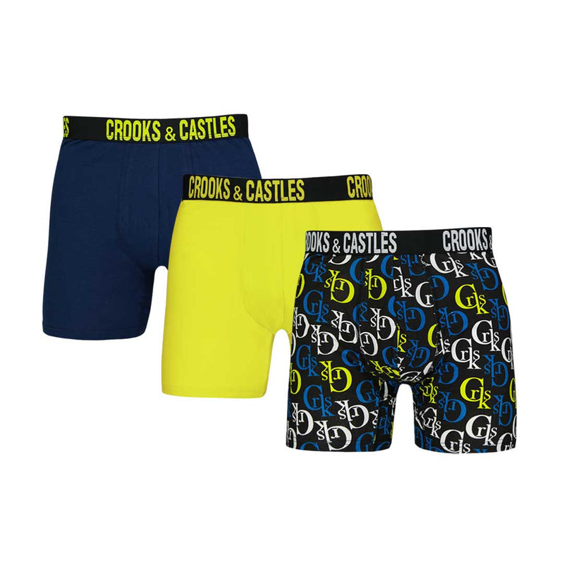 Crooks &amp; Castles - Lot de 3 boxers pour hommes (UMCC038-SS) 