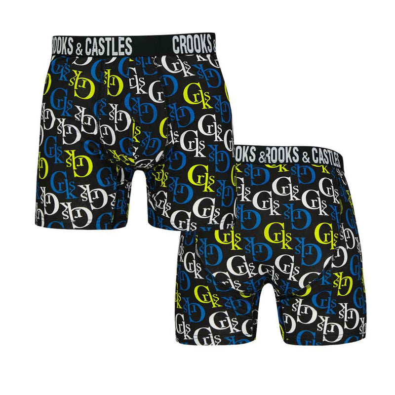 Crooks &amp; Castles - Lot de 3 boxers pour hommes (UMCC038-SS) 