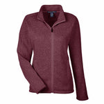 Devon & Jones - Women's Melange Full Zip Fleece Sweater (DG793W BH)