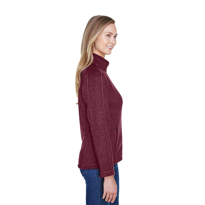 Devon & Jones - Women's Melange Full Zip Fleece Sweater (DG793W BH)