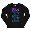 FILA - T-shirt graphique à manches longues pour enfants (junior) (82FB39 BLK) 