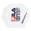 FILA - T-shirt graphique à manches longues pour enfants (junior) (82FB40 WHT) 