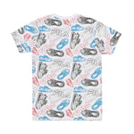 FILA - Kids' (Junior) Printed Logo AOP T-Shirt (82FB95 NVY)