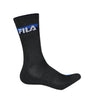 FILA - Lot de 3 chaussettes athlétiques pour hommes (FW0103 BLKGRYCHAR)