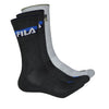 FILA - Lot de 3 chaussettes athlétiques pour hommes (FW0103 BLKGRYCHAR)