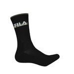 FILA - Lot de 3 chaussettes athlétiques pour hommes (FW0103 BLKWHTGRY)