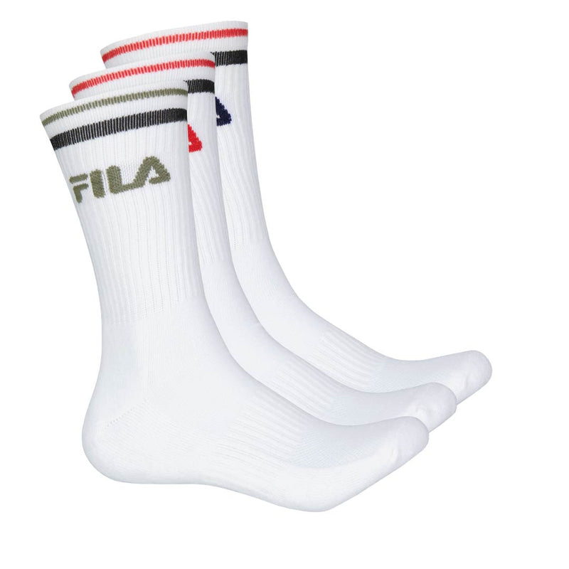 FILA - Lot de 3 paires de chaussettes Athletic Lifestyle Crew pour hommes (FW0122)