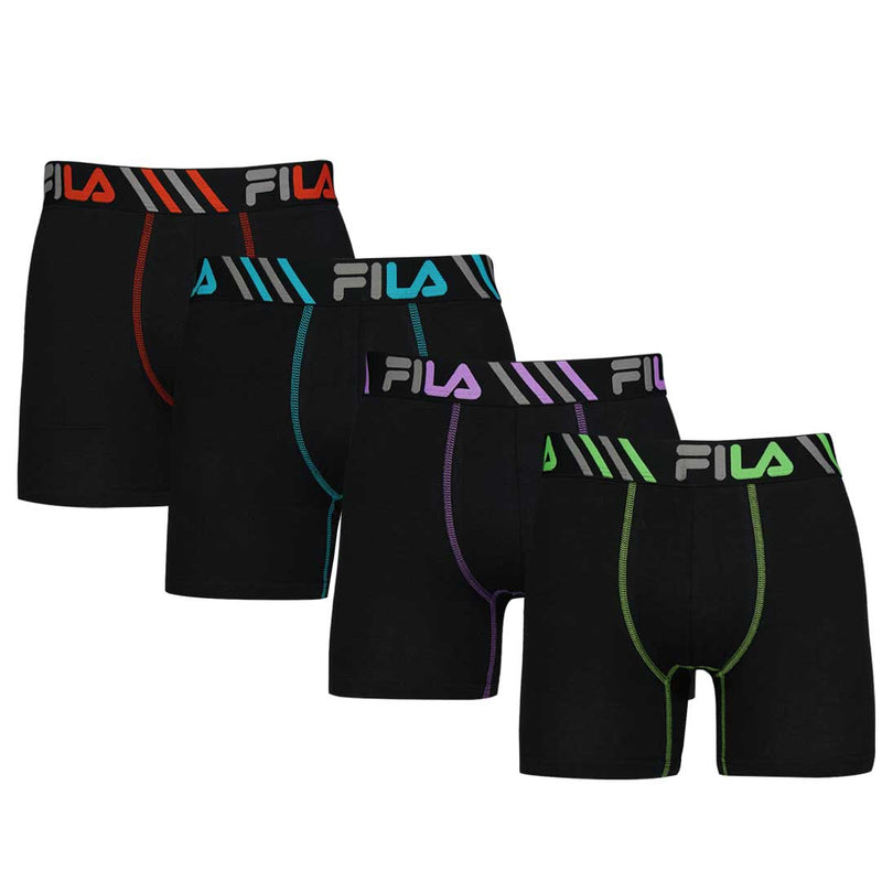 FILA - Men's 4 Pack Boxer Brief (FM412BXCS16 001)