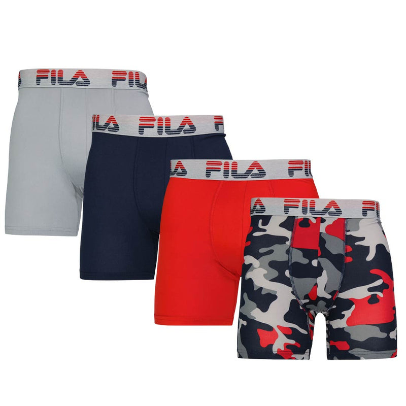 FILA - Men's 4 Pack Boxer Brief (FM412BXPB13 410)