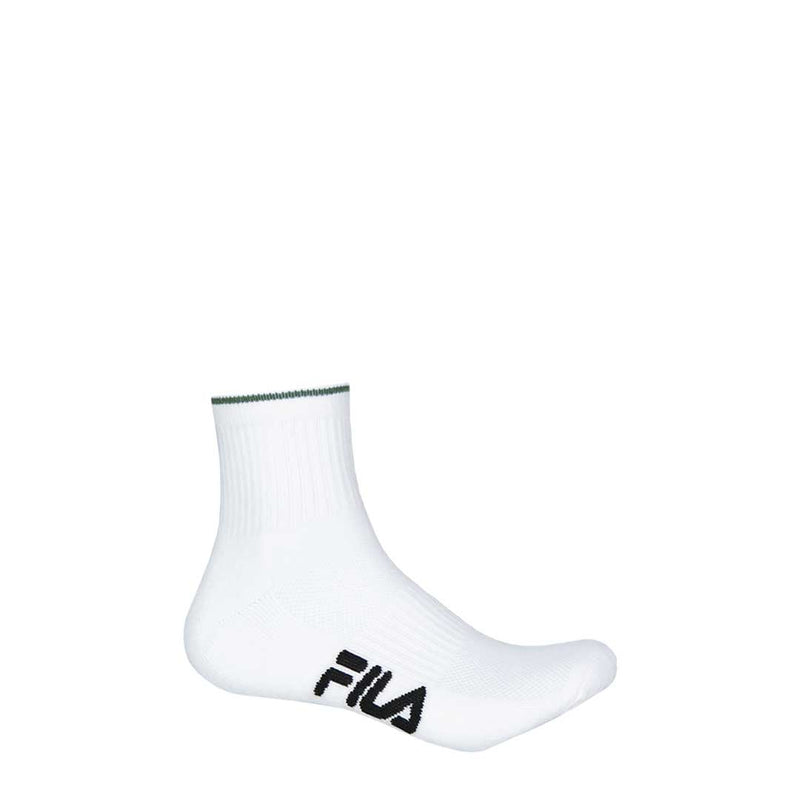 FILA - Paquet de 6 chaussettes 1/4 pour hommes (FW0100 WHTEAL) 