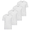 FILA - Lot de 4 t-shirts en jersey à col en V pour hommes (FM0115CT 100) 