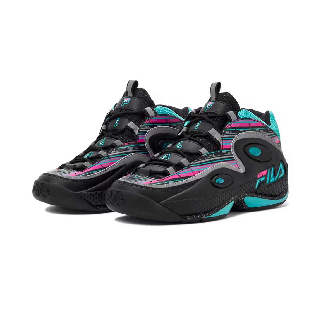 FILA Unisex Grant Hill 3 1BM01291 965 Blk Teal Pnk M9.5