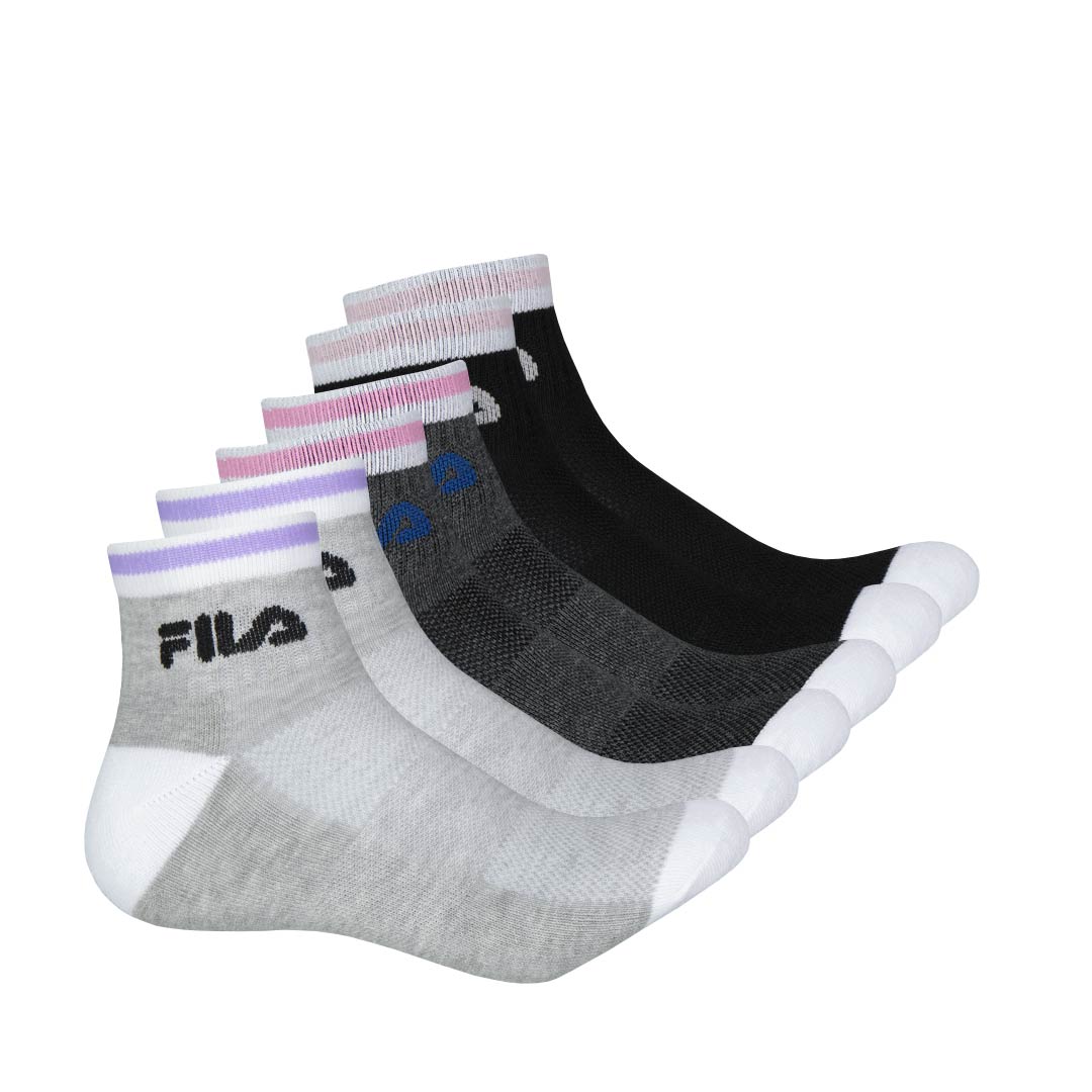 FILA Lot de 6 paires de chaussettes Athletic Lifestyle Quarter pour SVP Sports