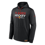 Fanatics - Sweat à capuche en molleton authentique Pro Rink des Flames de Calgary pour homme (00I8 538A 2C SH4) 