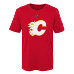 Fanatics - T-shirt à manches courtes pour homme des Flames de Calgary (QF6E 0484 H35 FSQ)