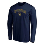 Fanatics - Men's Milwaukee Brewers Arched Logo Long Sleeve T-Shirt (QFC5 4506 MZB K07)