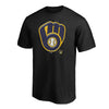 Fanatics - T-shirt pour homme avec logo des Brewers de Milwaukee (QF6E 127A MZB CXW) 