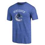 Fanatics - T-shirt à logo vieilli pour homme des Canucks de Vancouver (QF01 ROY 2GF F90)