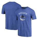 Fanatics - T-shirt à logo vieilli pour homme des Canucks de Vancouver (QF01 ROY 2GF F90)