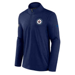 Fanatics - Veste à fermeture éclair 1/4 Authentic Pro des Jets de Winnipeg pour hommes (MZLD 164C 2GN 1OR) 