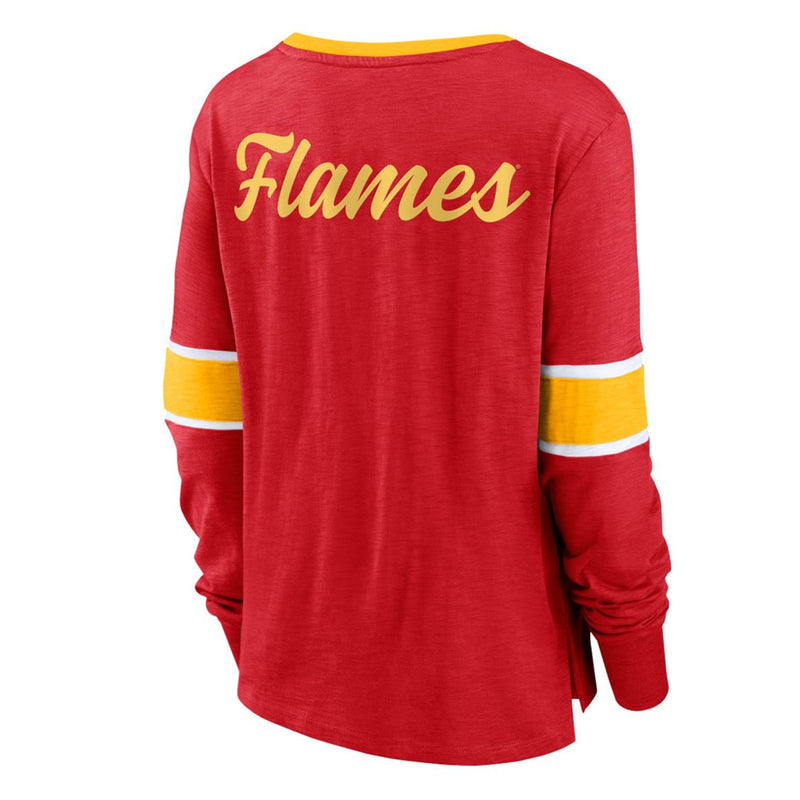 Fanatics - Women's Calgary Flames Iconic Long Sleeve Top (3ZCD 066J 2C 3NB)