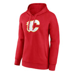 Fanatics - Sweat à capuche avec logo principal des Flames de Calgary pour femmes (00KC 0484 2C 71M) 