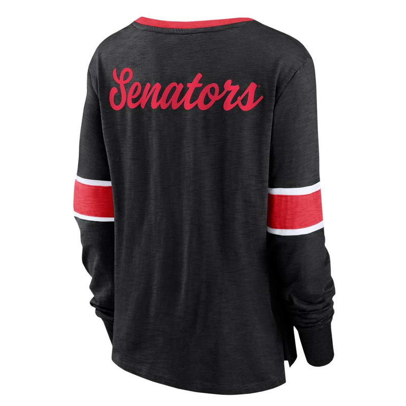 Fanatics - Women's Ottawa Senators Lace Up Long Sleeve T-Shirt (3ZCD 891N 2G2 3NB)