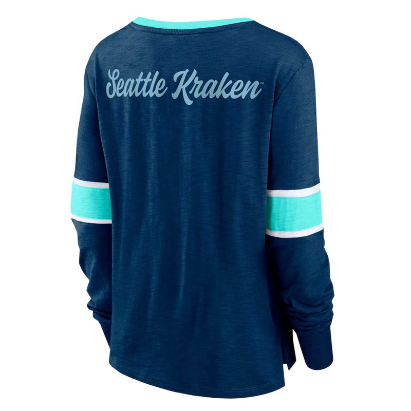 Fanatics - Women's Seattle Kraken Lace Up Long Sleeve T-Shirt (3ZCD EN43 2GO 3NB)