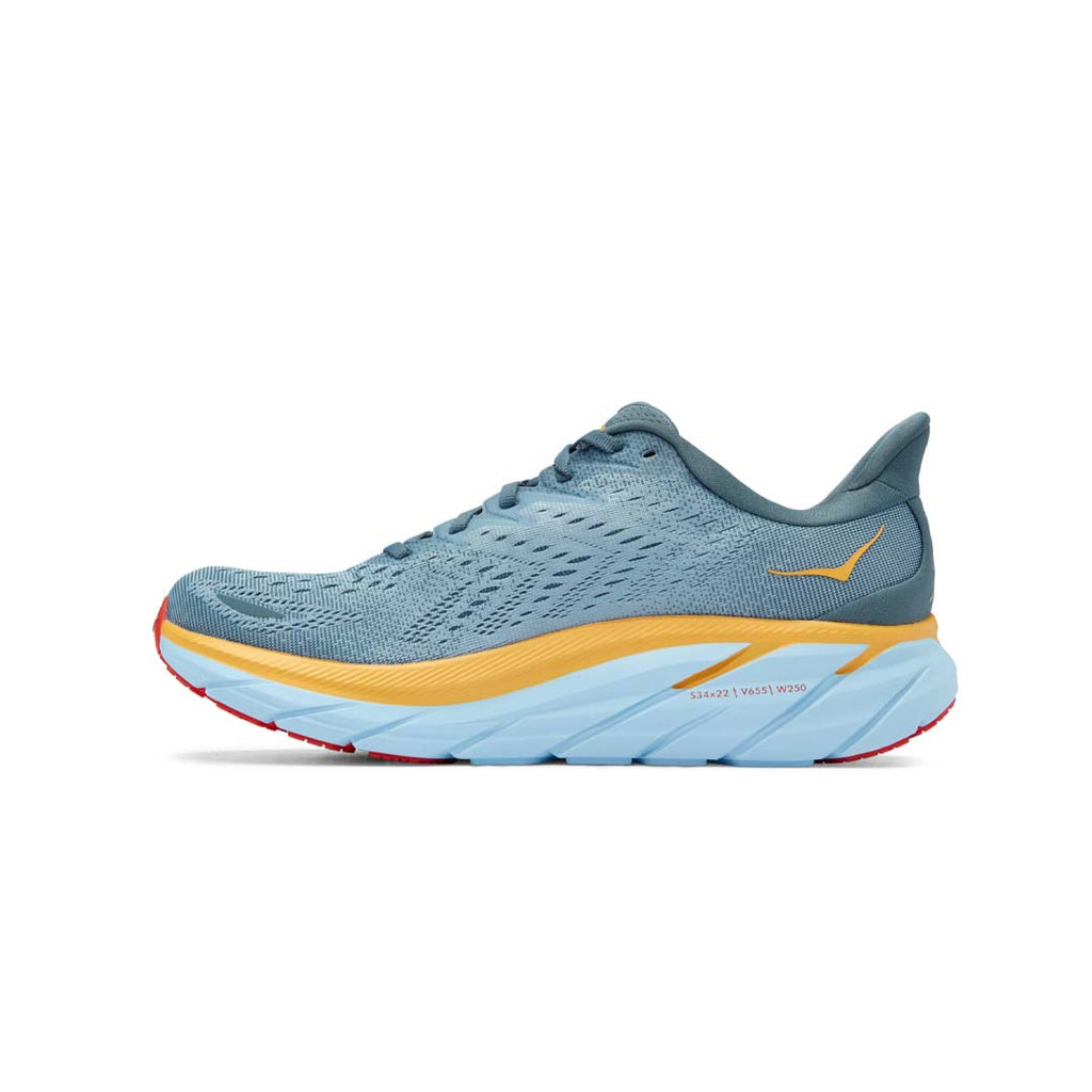 HOKA Men s Clifton 8 Shoes in Orange White Size 16