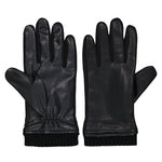 Isotoner - Men's Faux Nappa Gloves Wth Knit Ribbed Cuff (7H622 BLK)