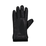 Isotoner - Men's Faux Nappa Gloves Wth Knit Ribbed Cuff (7H622 BLK)