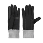 Isotoner - Gants pour femme en élasthanne avec poignets en tricot (30513 BLK)