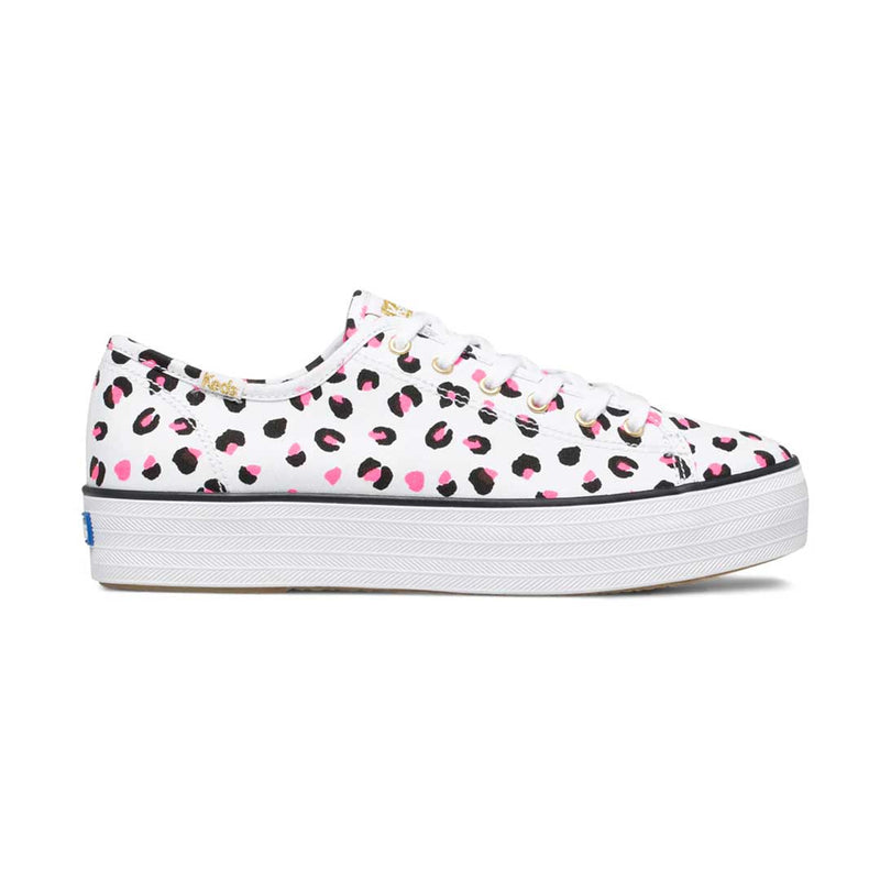 Keds - Women's Triple Kick Leopard Canvas Shoes (WF65995)