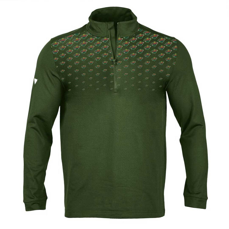 Levelwear - Pull intermédiaire à quart de zip Minnesota Wild PGA pour hommes (JT60L 014 MIN) 