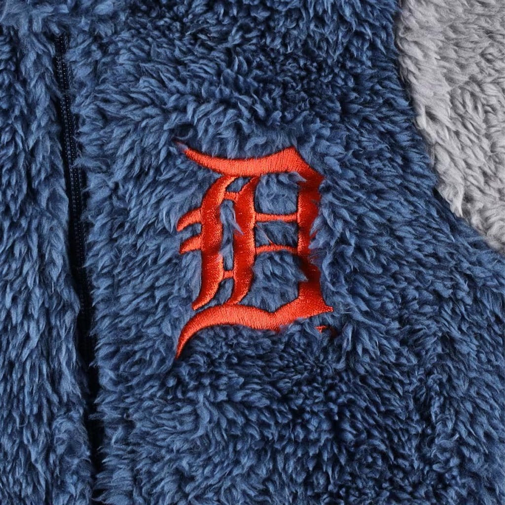 MLB - Kids' (Infant) Detroit Tigers Game Nap Teddy Fleece Full Zip Sleeper (HK3N1FE7F DET)