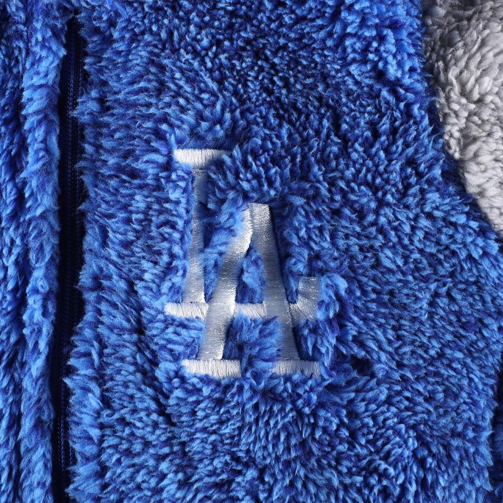 MLB - Kids' (Infant) Los Angeles Dodgers Game Nap Teddy Fleece Full Zip Sleeper (HK3N1FE7F LAD)