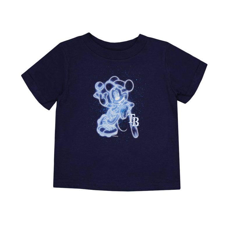 MLB - T-shirt Mickey Mouse des Rays de Tampa Bay pour enfants (bébés) (KTBMICKEY-INF NVY)