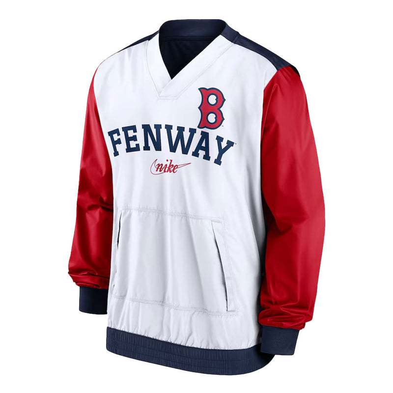 MLB - Veste d'échauffement à col en V pour homme des Red Sox de Boston (NMMJ 99MJ BRS 0RB) 